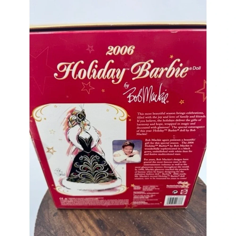 Vintage NEW Mattel 2006 Holiday Barbie Bob Mackie Black Gown Special Edition